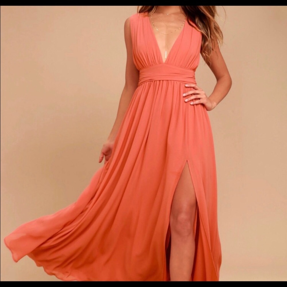 Heavenly Hues Rusty Rose Maxi Dress - NEW